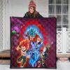 Dragon Ball Anime Premium Quilt - DB Super Saiyan Powerful Burst Limit Quilt Blanket 3