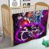 Dragon Ball Anime Premium Quilt | DB Super Universe Villains Power Purple Galaxy Quilt Blanket 21