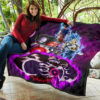 Dragon Ball Anime Premium Quilt | DB Super Universe Villains Power Purple Galaxy Quilt Blanket 11