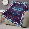 Dragonflies Are Kisses From Heaven Quilt Blanket Dragonfly Lover 15