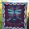 Dragonflies Are Kisses From Heaven Quilt Blanket Dragonfly Lover 1