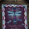 Dragonflies Are Kisses From Heaven Quilt Blanket Dragonfly Lover 3