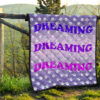 Dreaming Text Sweet Purple Theme Planet Patterns Premium Quilt Blanket 13