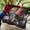 Eren Yeager And Levi Ackerman Attack On Titan Premium Quilt Blanket Anime Home Decor Custom For Fans 11