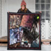 Eren Yeager And Levi Ackerman Attack On Titan Premium Quilt Blanket Anime Home Decor Custom For Fans 3