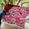 Fan Ohio State Buckeyes Quilt Blanket Amazing Gift Idea 11