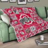 Fan Ohio State Buckeyes Quilt Blanket Amazing Gift Idea 17