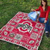 Fan Ohio State Buckeyes Quilt Blanket Amazing Gift Idea 9