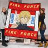 Fire Force Anime Premium Quilt Arthur Boyle Long Hair Fire Minimal Artwork Quilt Blanket 1