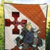 Fire Force Anime Premium Quilt Arthur Boyle Shining Blue Coat With Wood Sword Quilt Blanket 5