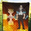 Fire Force Anime Premium Quilt Leonardo Barns No Emotion Standing In Fire Quilt Blanket 5