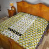 Focus Text In Column Eye Patterns Yellow Premium Quilt Blanket 19