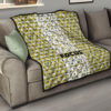 Focus Text In Column Eye Patterns Yellow Premium Quilt Blanket 15