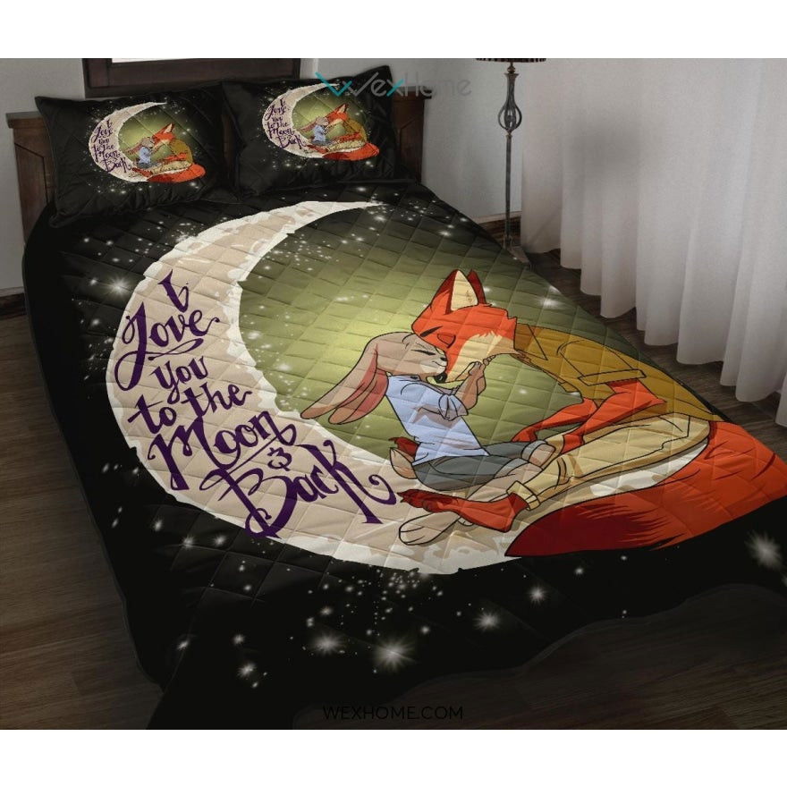 Fox To The Moon Quilt Bed Sets – Unique Design Amazing Gift