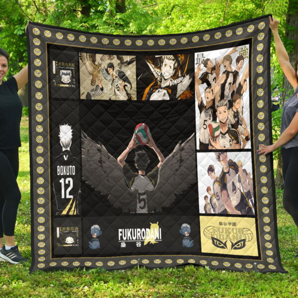 Fukurodani Team Haikyuu Premium Quilt Blanket Anime Home Decor Custom For Fans