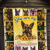 German Shepherd You Are My Sunshine Sunflower Quilt Blanket 7