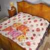 Girl Power GRL PWR Cute Strawberry Patterns Premium Quilt Blanket 19