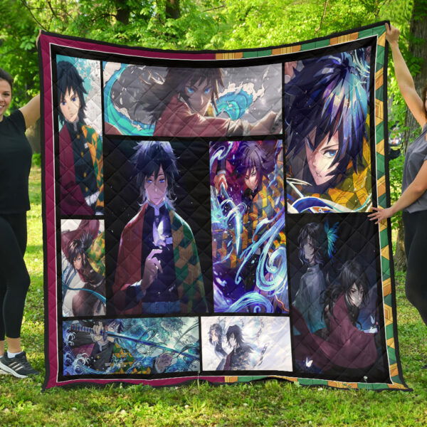 Giyuu Tomioka Premium Quilt Blanket Anime Home Decor Custom For Fans