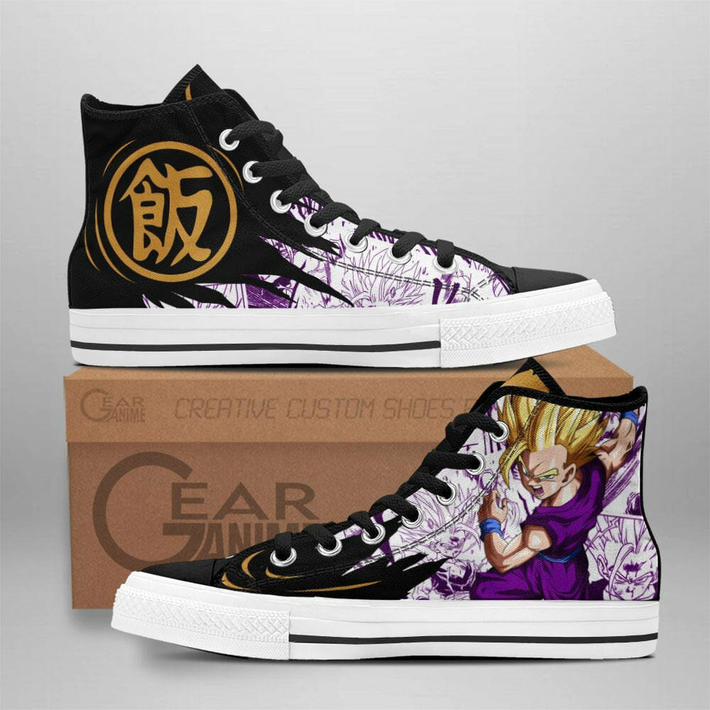 Gohan Saiyan High Top Shoes Custom Manga Anime Dragon Ball Sneakers