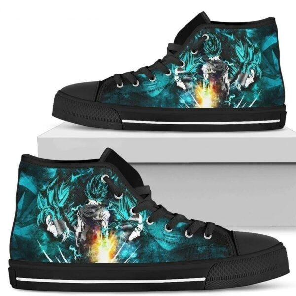 Goku Blue and Vegeta Blue High Top Shoes Sneakers Fan Dragon Ball