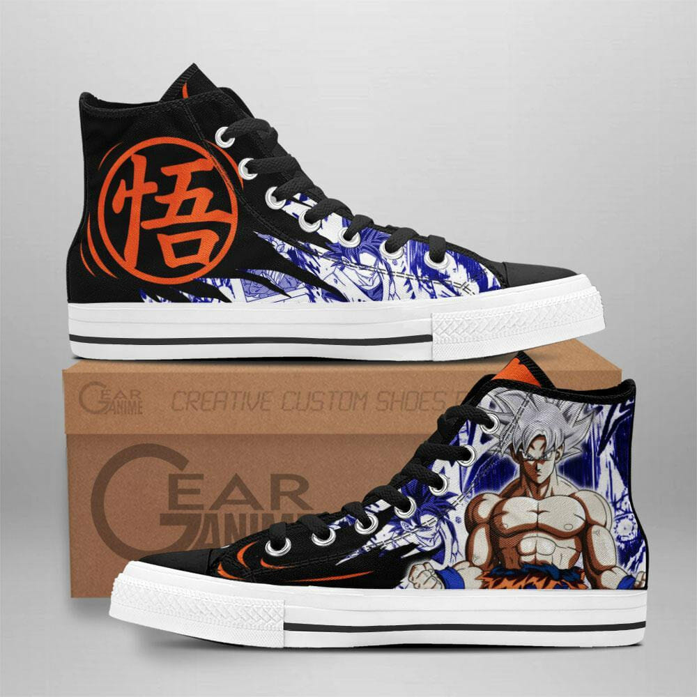 Goku Ultra Instinct High Top Shoes Custom Manga Anime Dragon Ball Sneakers