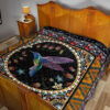 Graphic Art Humming Bird Quilt Blanket Gift Idea 15