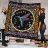 Graphic Art Humming Bird Quilt Blanket Gift Idea 19