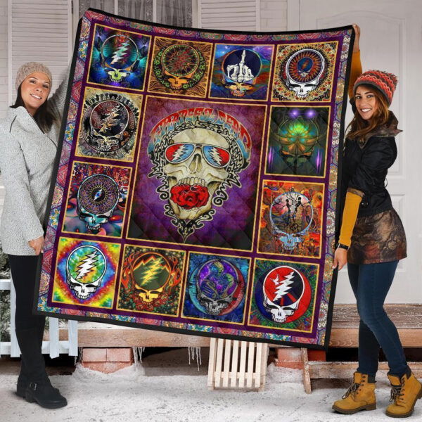 Grateful Dead Head Quilt Blanket For Fan Gift