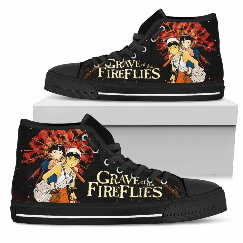 Grave of the Fireflies Sneakers Ghibli High Top Shoes Fan Gift