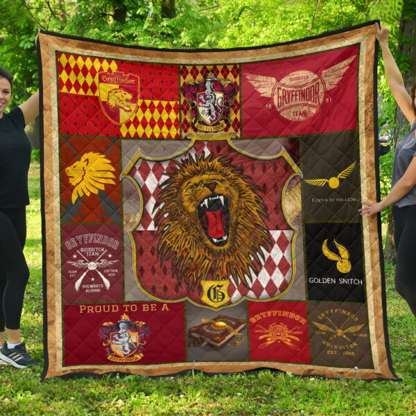 Gryffindor House Harry Potter Premium Quilt Blanket Movie Home Decor Custom For Fans