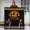 Haikyuu Anime Premium Quilt - Hinata Shoyo And Kageyama Play Volleyball Silhouette Quilt Blanket 3