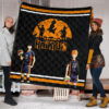 Haikyuu Anime Premium Quilt - Hinata Shoyo And Kageyama Play Volleyball Silhouette Quilt Blanket 1