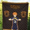 Haikyuu Anime Premium Quilt - Hinata Shoyo Smile Crow Fly High Quilt Blanket 5