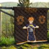 Haikyuu Anime Premium Quilt - Hinata Shoyo Smile Crow Fly High Quilt Blanket 13