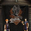 Haikyuu Anime Premium Quilt - Kageyama And Hinata Volleyball Club Raven Shadow Quilt Blanket 7