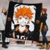 Haikyuu Anime Premium Quilt - Shouyou Hinata 10 High School Raven Black Orange Quilt Blanket 1