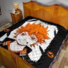 Haikyuu Anime Premium Quilt - Shouyou Hinata 10 High School Raven Black Orange Quilt Blanket 19