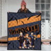 Haikyuu Anime Premium Quilt - Shouyou Hinata Kei And Kageyama Play Volleyball Quilt Blanket 3