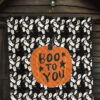 Halloween Premium Quilt | Boo To You Cute Flying Ghost Patterns Quilt Blanket 7