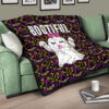 Halloween Premium Quilt | Cute Bootiful Ghost Make A Wish Witch Hat Quilt Blanket 17