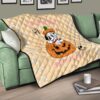 Halloween Premium Quilt | Dalmatia Dog Halo Mickey Glove Patterns Quilt Blanket 17