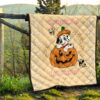 Halloween Premium Quilt | Dalmatia Dog Halo Mickey Glove Patterns Quilt Blanket 13