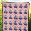 Halloween Premium Quilt | Good Vibes Witch Bowl Patterns Colorful Pink Quilt Blanket 5