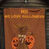 Halloween Premium Quilt - Hi We Love Halloween Smiling Pumpkin Harvest Quilt Blanket 7