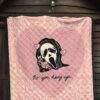 Halloween Premium Quilt | No You Hang Up Funny Ghostface Calling Pink Hearts Quilt Blanket 7