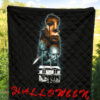 Halloween Premium Quilt | Scary Michael Myers Blood Tears With Knife Quilt Blanket 5