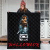 Halloween Premium Quilt | Scary Michael Myers Blood Tears With Knife Quilt Blanket 3