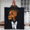 Halloween Premium Quilt | State Of Mind Skeleton Wearing Suit Quilt Blanket 3