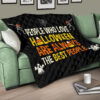 Halloween Premium Quilt | The Best People Love Halloween Dabbing Skeleton Quilt Blanket 17