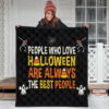 Halloween Premium Quilt | The Best People Love Halloween Dabbing Skeleton Quilt Blanket 3